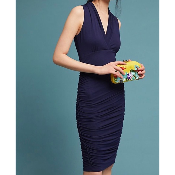 Anthropologie Marissa Ruched Column Dress NWT - Picture 2 of 4